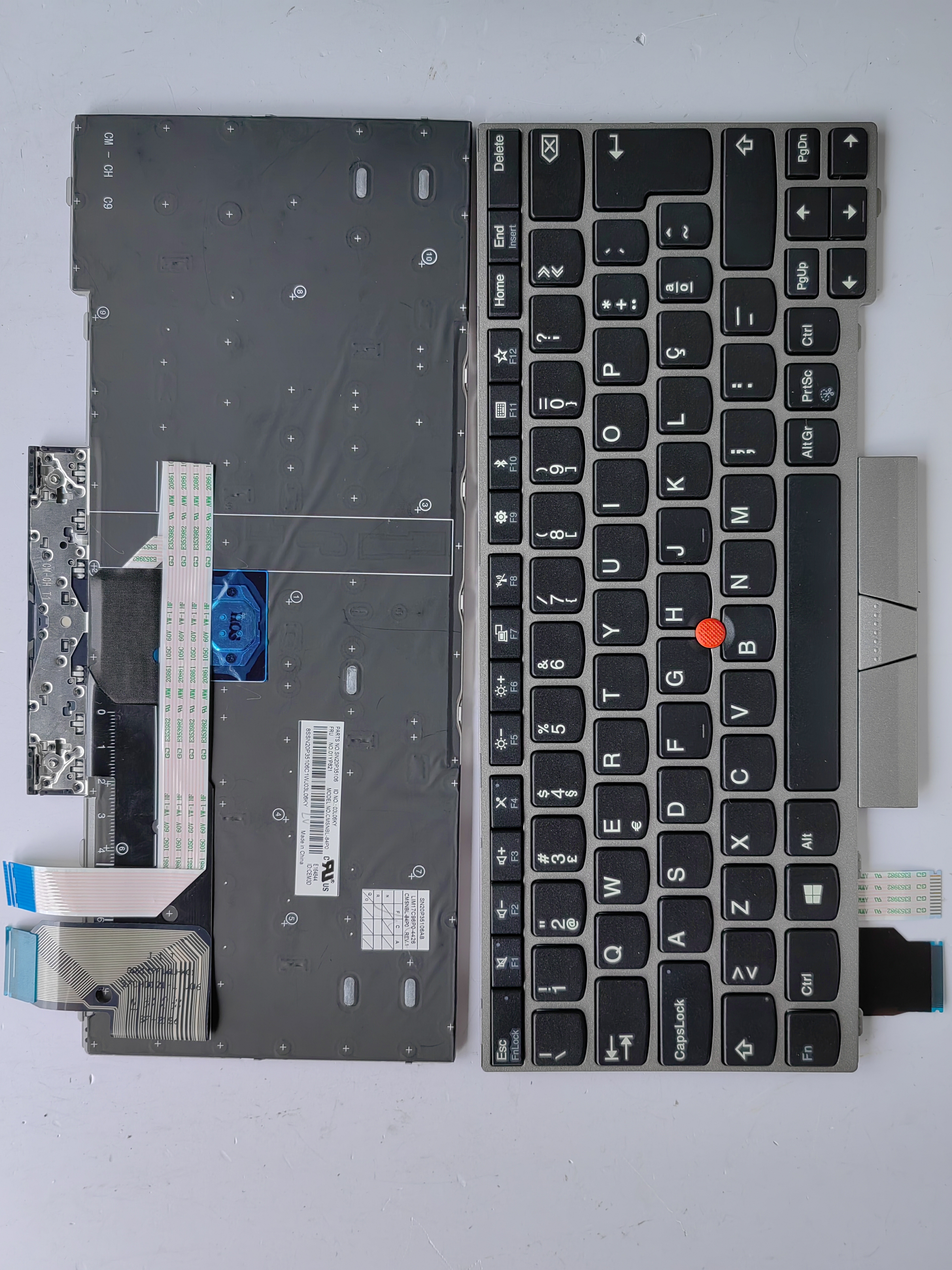 Picture of New Replacement Laptop Keyboard For IBM X280/A285/X390/X395/L13 SILVER FRAME BLACK With Point (OEM) PO Layout